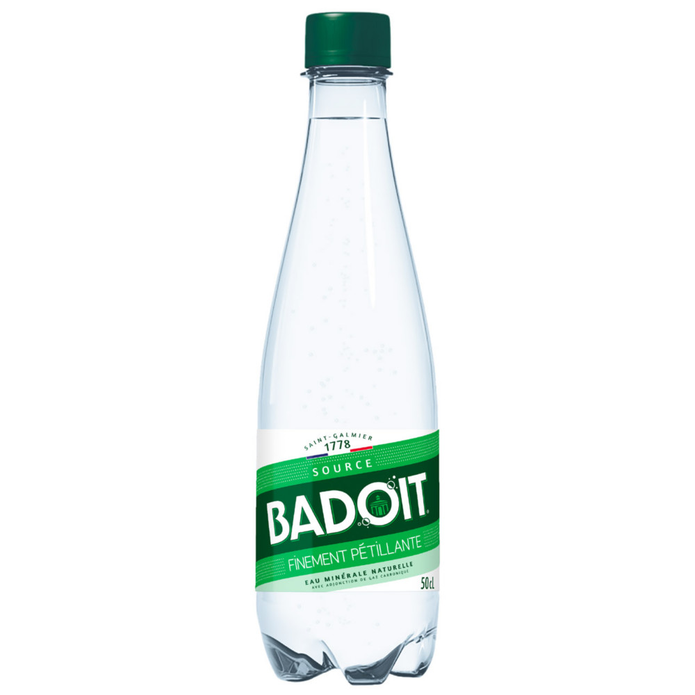 Badoit Eau minrale gazeuse finement ptillante - Lot 30 bouteilles 50 cl