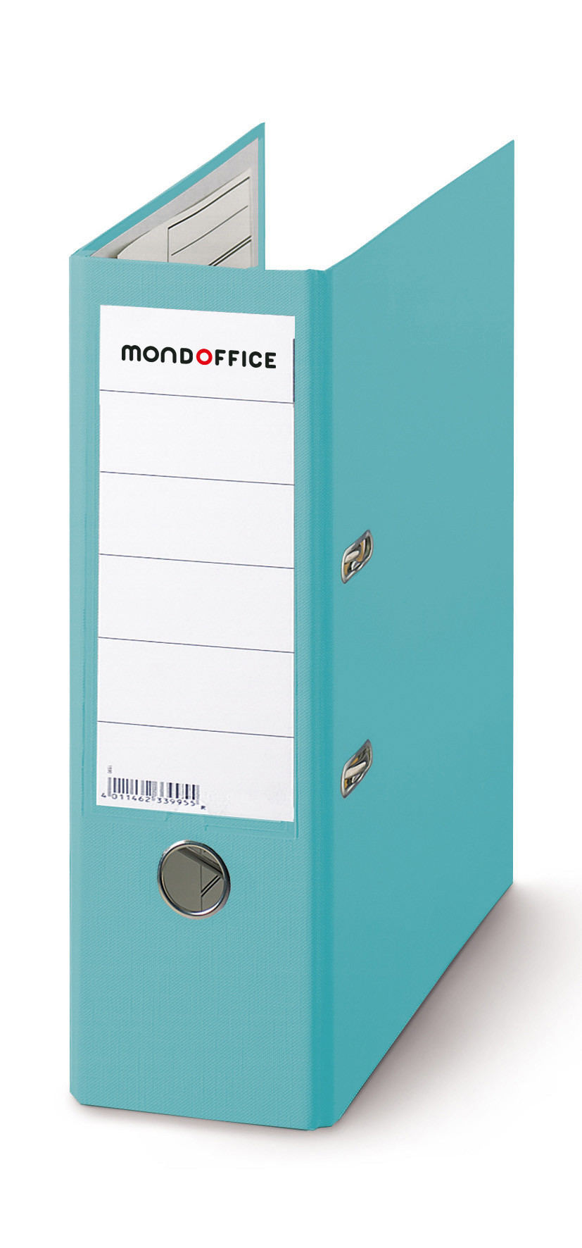 MONDOFFICE+Classeur+à+levier+A4+Premium+Polypropylene+-+Dos+8+cm+-+Turquoise