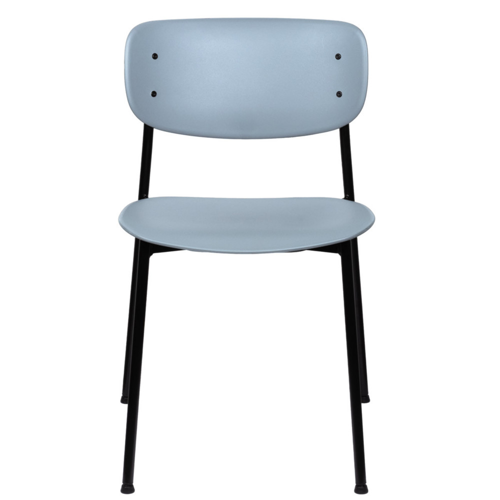 Paperflow Chaise de collectivits runion Soho Polypropylne Bleu  pieds acier- Lot de 2