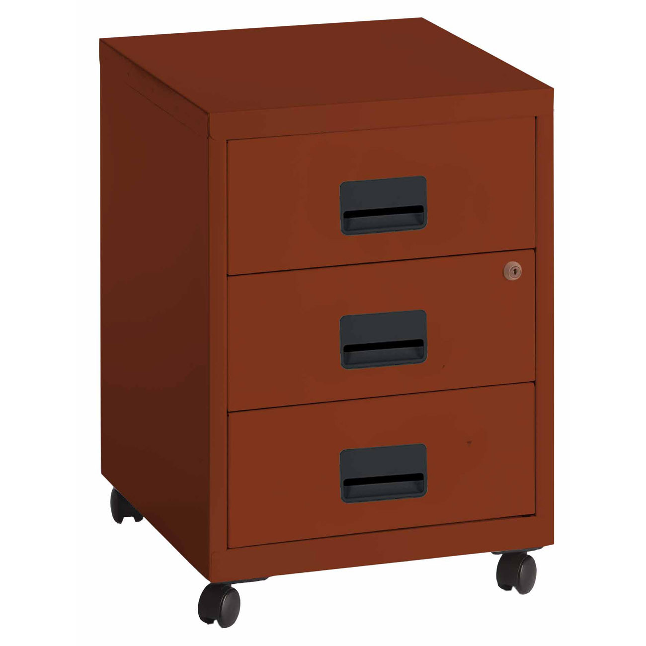 Caisson mobile Pratic 3 tiroirs - Corps et Tiroirs Terracotta