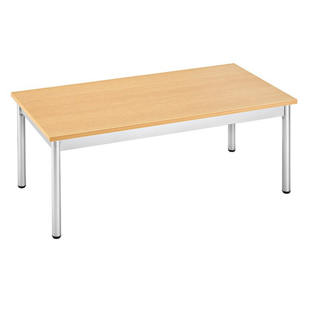 Table basse 100 x 50 cm - Htre pieds mtal Aluminium