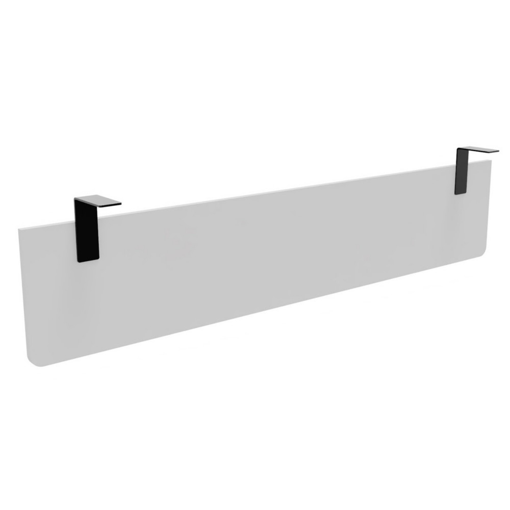 Voile de fond E-Link / Biospace pour bureau L.180 cm - Blanc - Fixations Noires