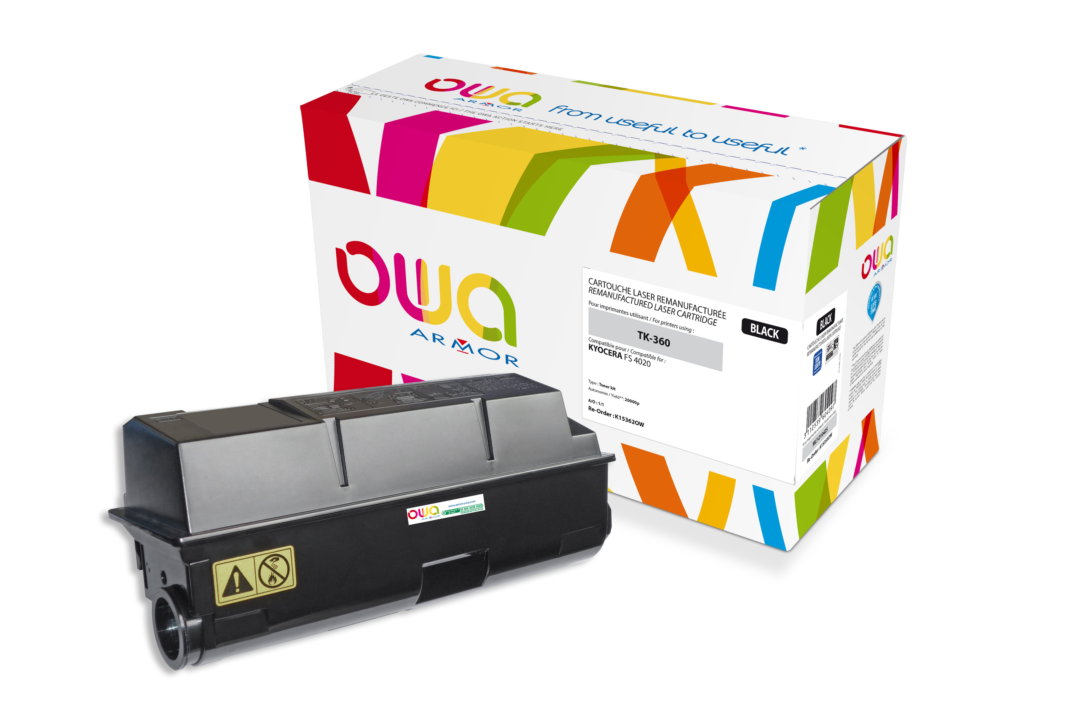 OWA Toner compatible KYOCERA TK-360 - K15362OW - Noir
