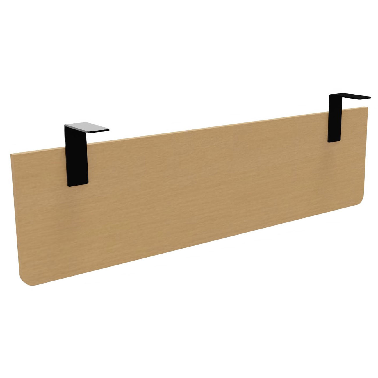 Voile+de+fond+E-Link+/+Biospace+pour+bureau+L.140+cm+-+Hetre+-+Fixations+Noires