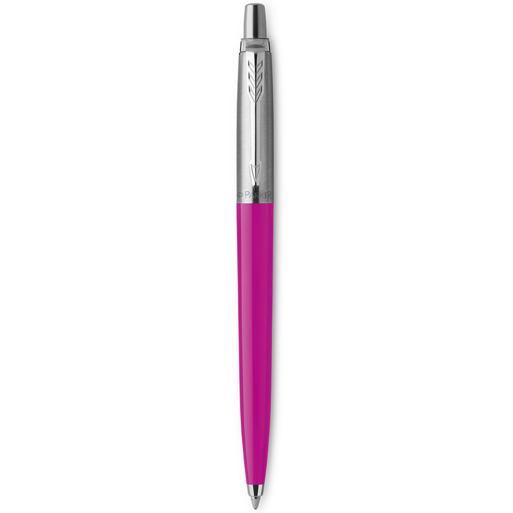 Parker Jotter Original - Stylo bille rtractable pointe moyenne corps rose Magenta - encre bleue