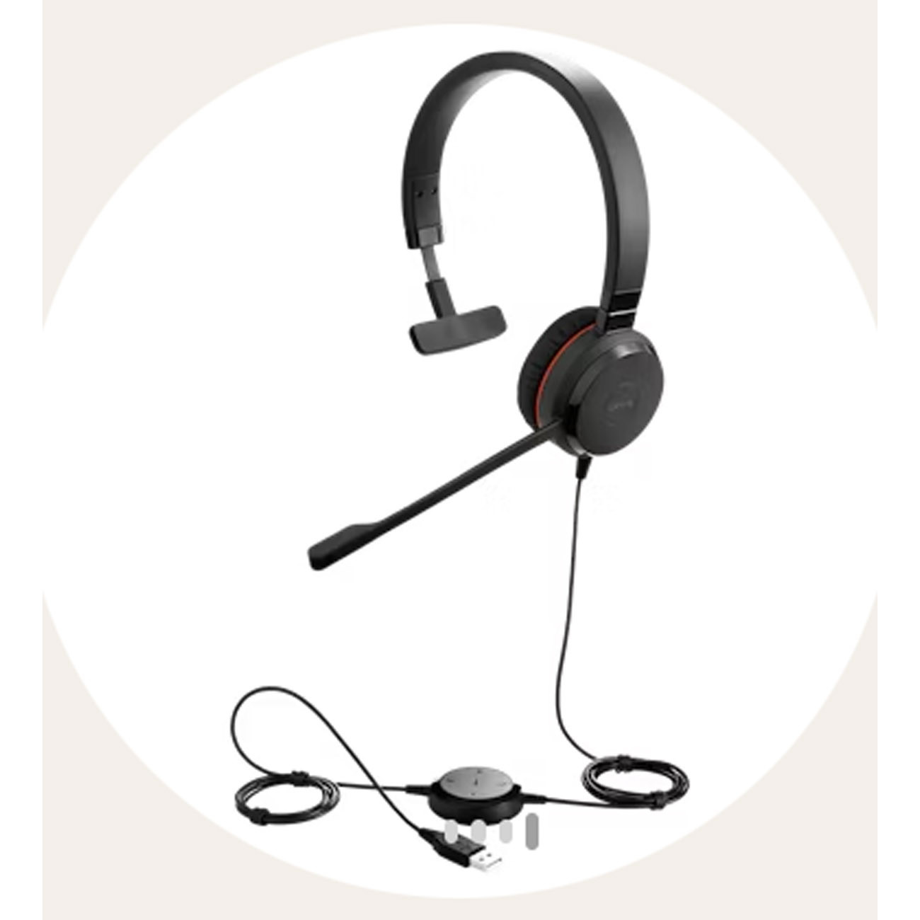 Micro-Casque Jabra Evolve 20SE UC Mono – Filaire, USB-C/A, Isolation Acoustique - vue 5