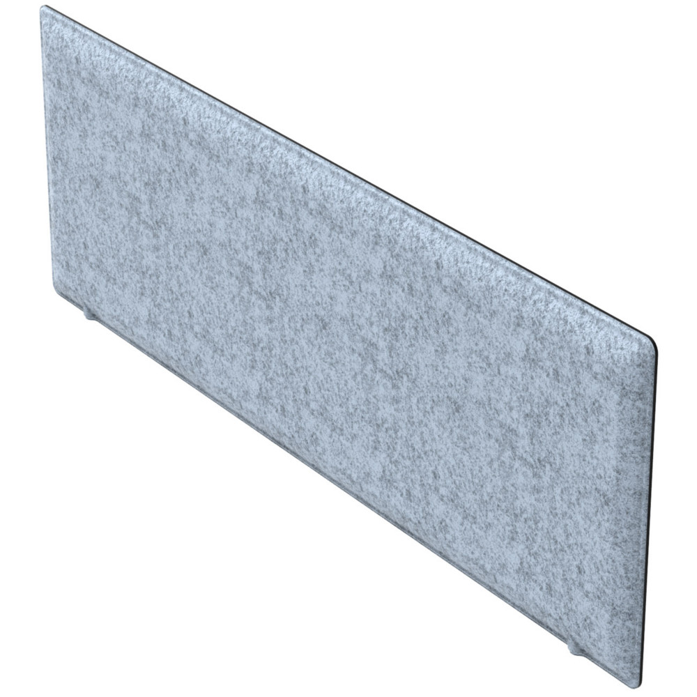 Panneau-Ecran Acoustique Moody pour Bureau L. 140 x l. 40 cm - PET recycl Bleu Azur - Fixation Noire