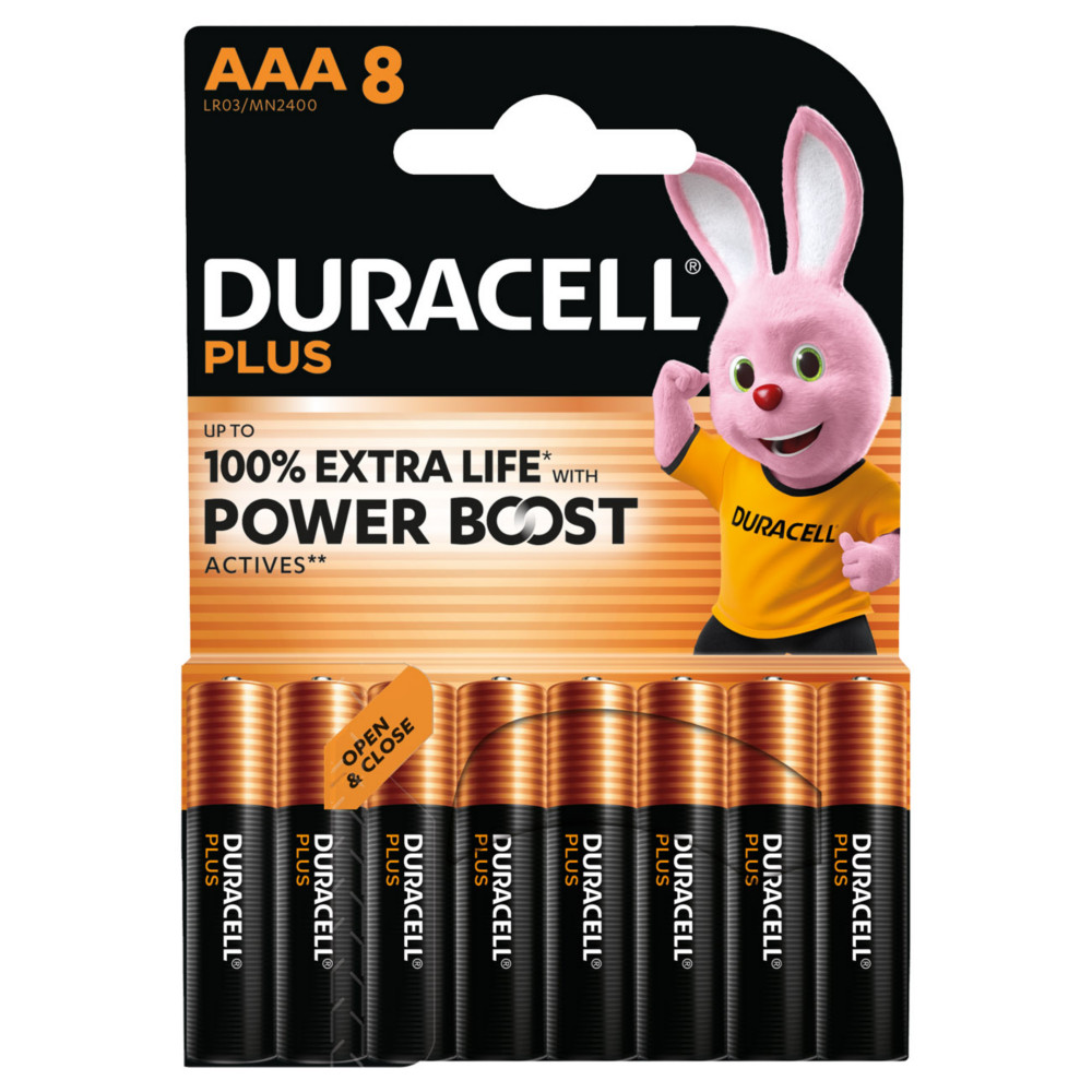 Duracell Pile alcaline AAA / LR3 Plus - Lot de 8