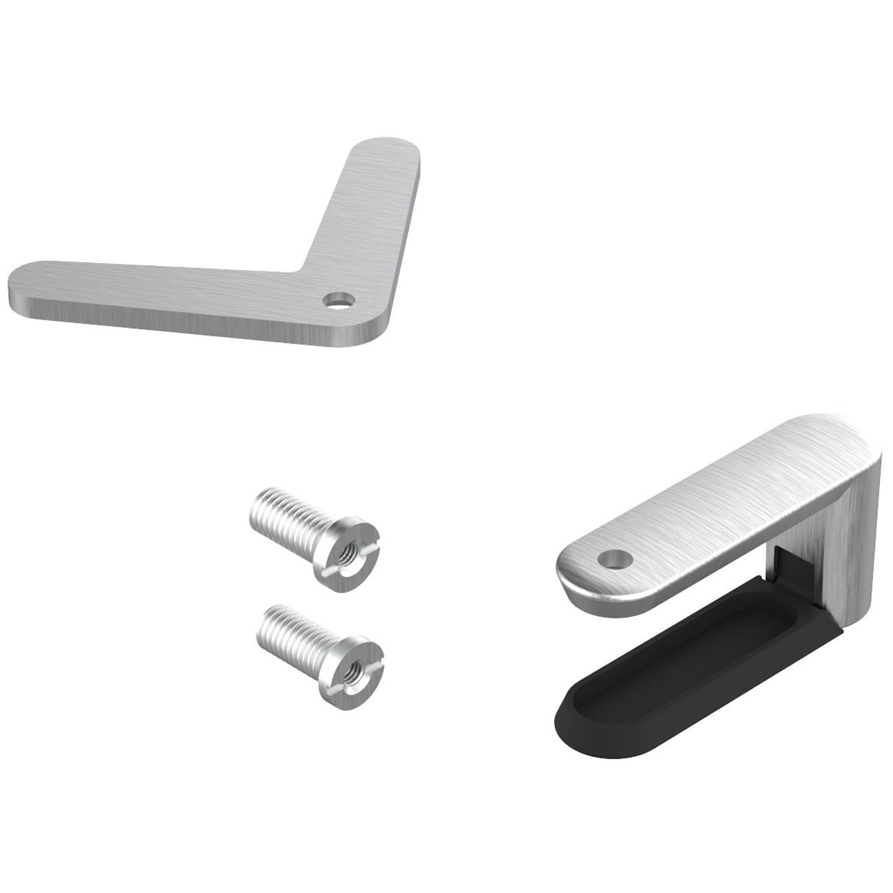 Pince+pour+panneau+ecran+Moody+pour+bureau+simple+-+Aluminium+-+Jeu+de+2