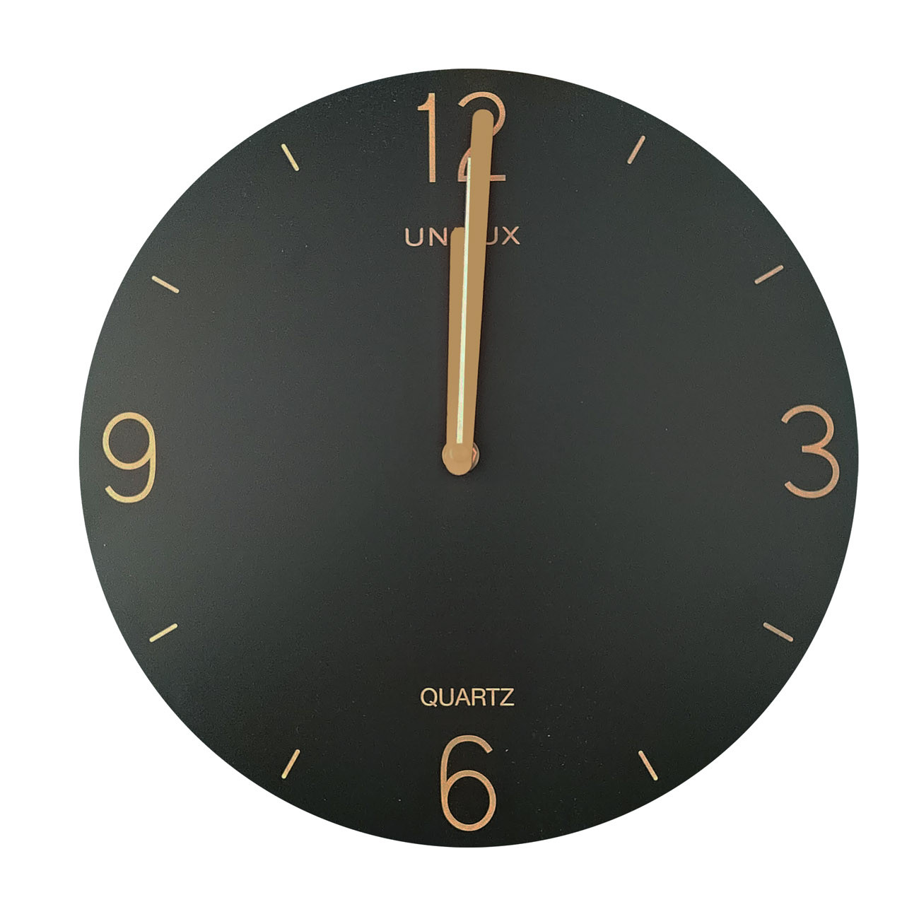 Unilux Horloge murale Lexy silencieuse - Diamètre 30 cm - Noir et bambou