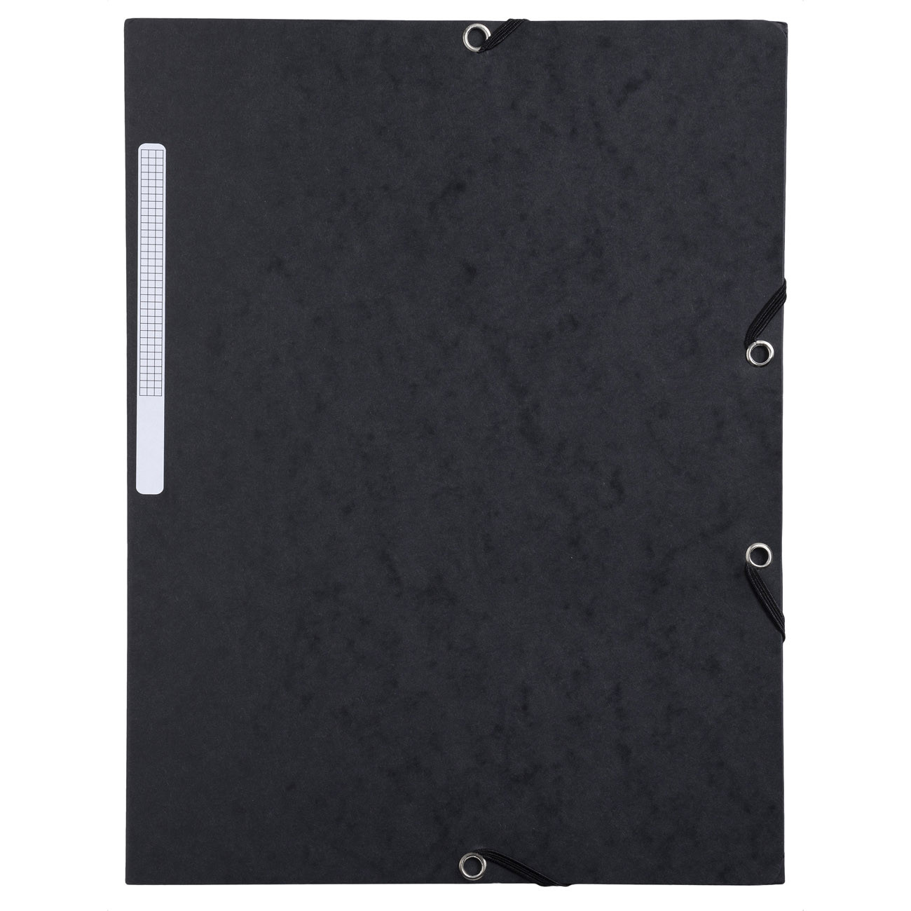 MONDOFFICE Chemise à élastiques 3 rabats 24 x 32 cm en carte lustrée - Noir