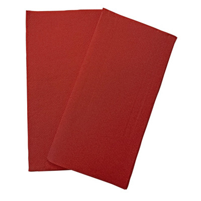 Pronappe Serviettes de table micro-gaufrées ouate 2 plis - 38 x 38 cm - Pliées 1/8 - Paquet de 40 - Rouge