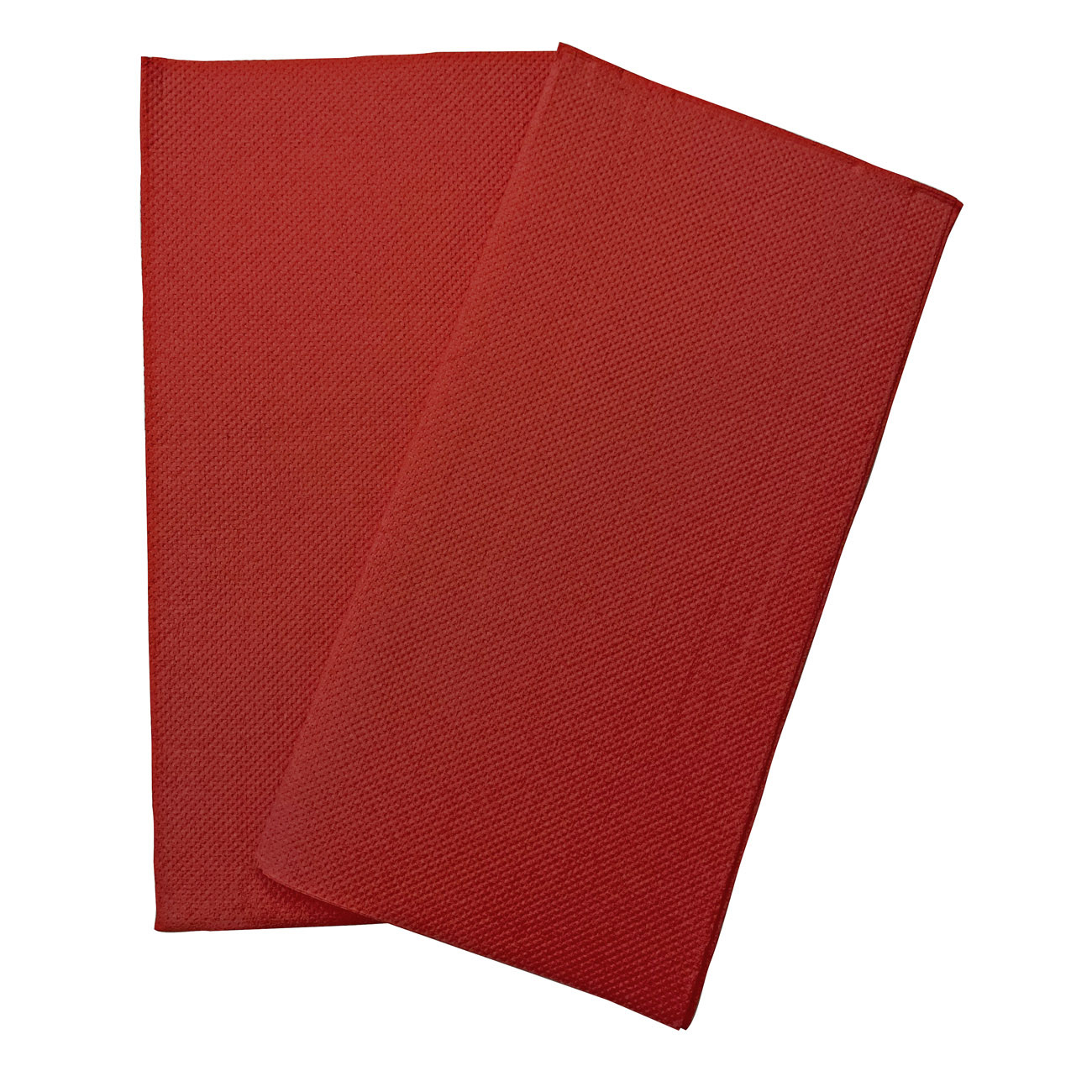 Pronappe Serviettes de table micro-gaufrées ouate 2 plis - 38 x 38 cm - Pliées 1/8 - Paquet de 40 - Rouge