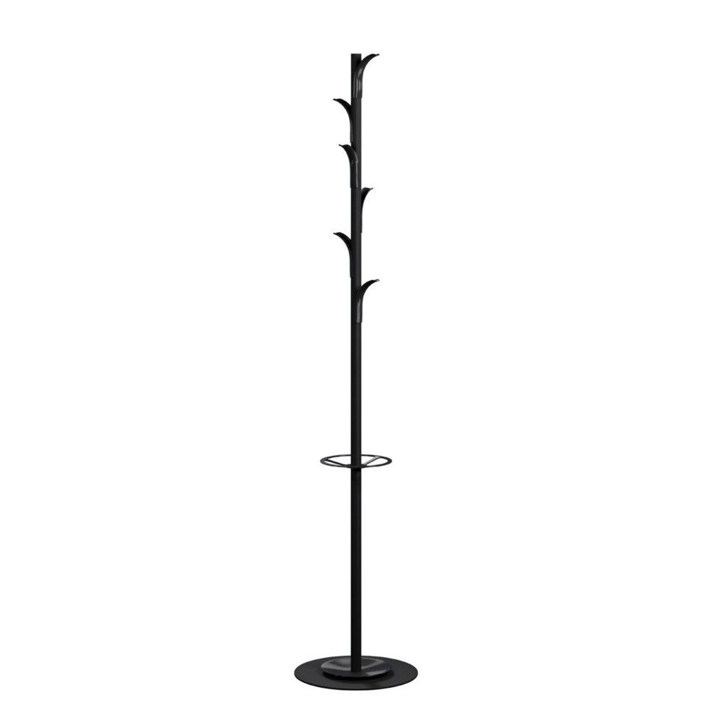 Paperflow portemanteau Mindy 6 patres avec porte-parapluie - Noir