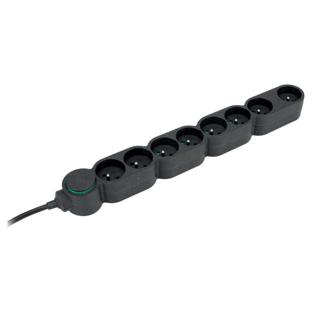 Zenitech Bloc multiprises 8 prises 16A - Cble 1,5 m - Noir