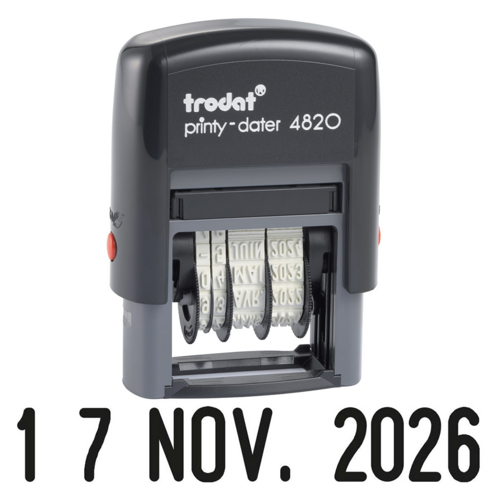 Trodat Tampon dateur Printy 4820 - 4 mm - Noir