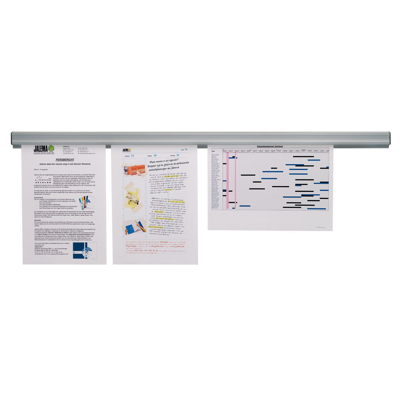 DJOIS by Tarifold Rail de présentation magnétique Jalema Grip L.60 cm - Aluminium
