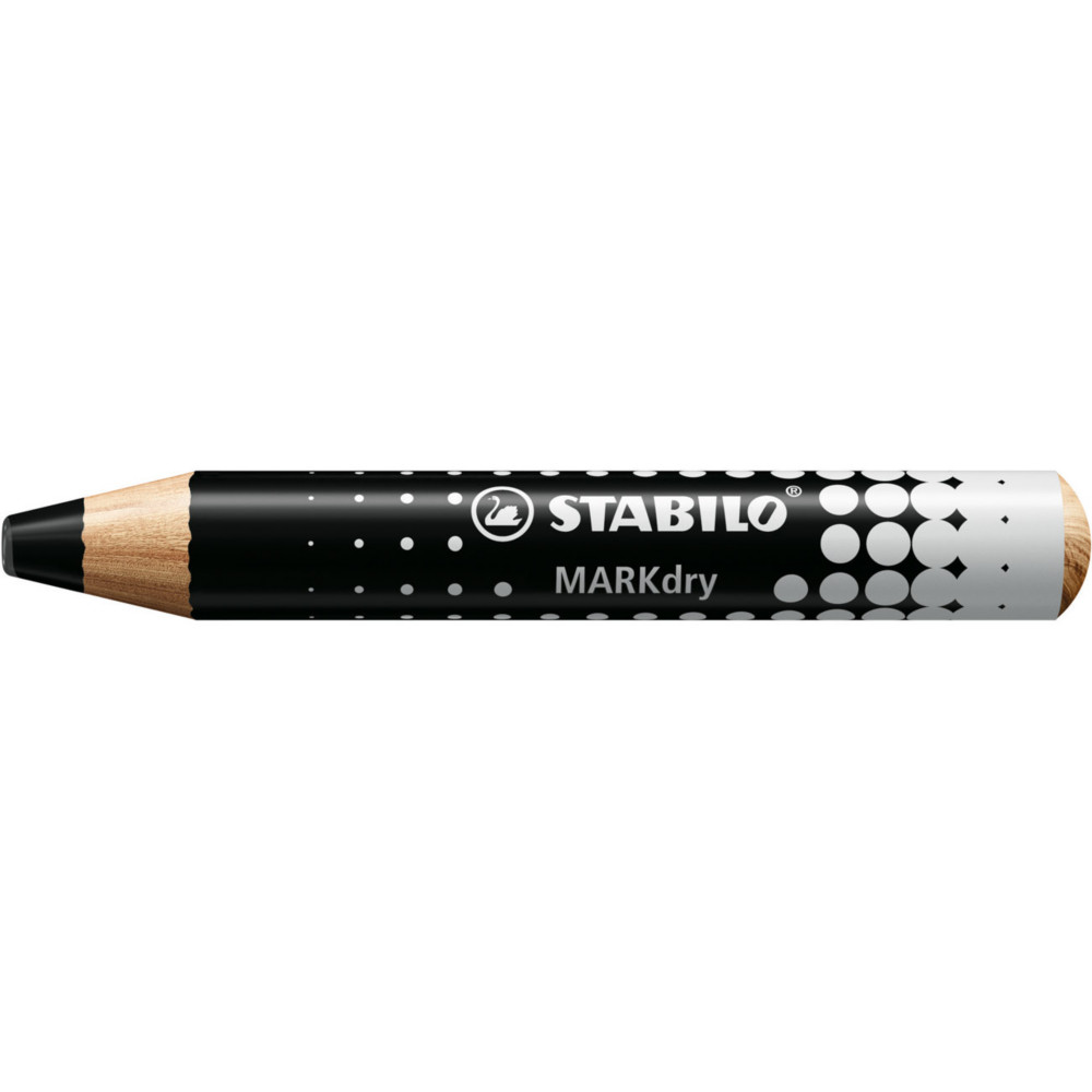 Stabilo MarkDry Crayon marqueur effaable  sec PEFC - Noir