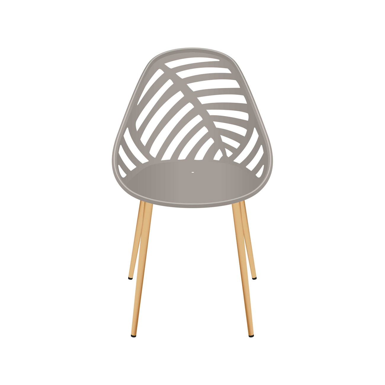 Chaise d'extérieur Marta - Couleur Taupe / Pieds coloris bois