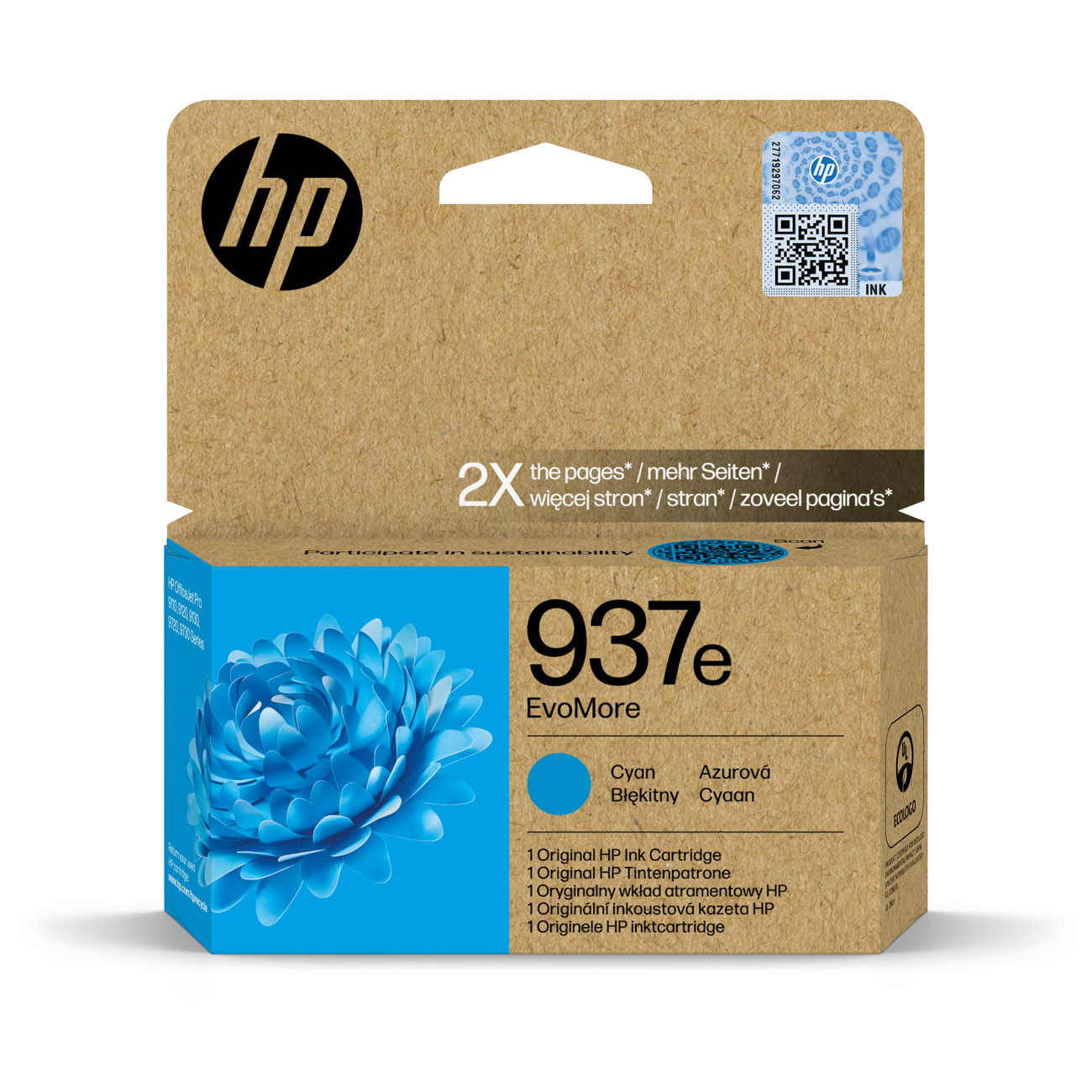 HP EvoMore Cyan original cartouche d'encre pour Officejet Pro Neuf - vue 3