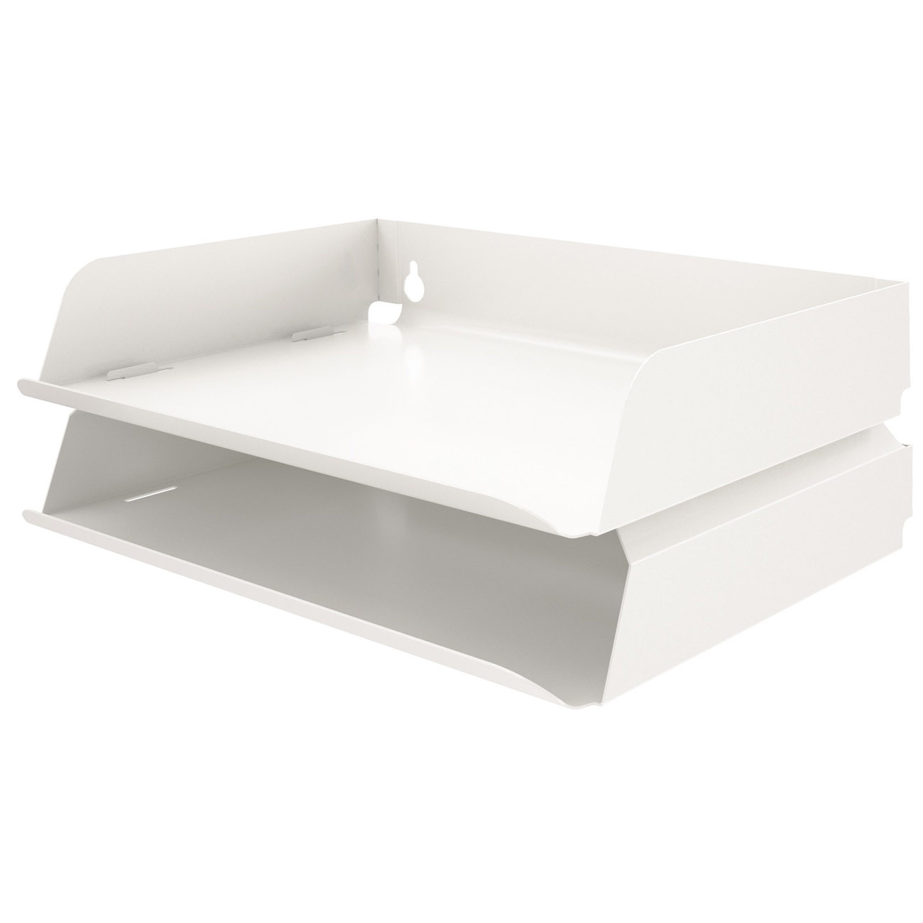 Bac+à+courrier+pour+panneau+ecran+Solange+-+element+depart+-+Blanc