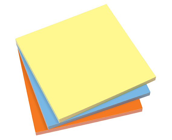 Maul Notes adhrentes 10 x10 cm coloris assortis - 3 blocs de 100