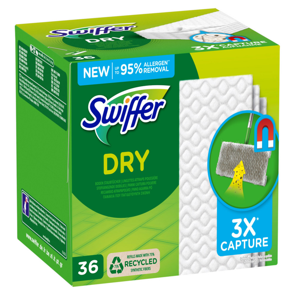 Swiffer Lingettes sches sols pour balai Sweeper- bote de 36