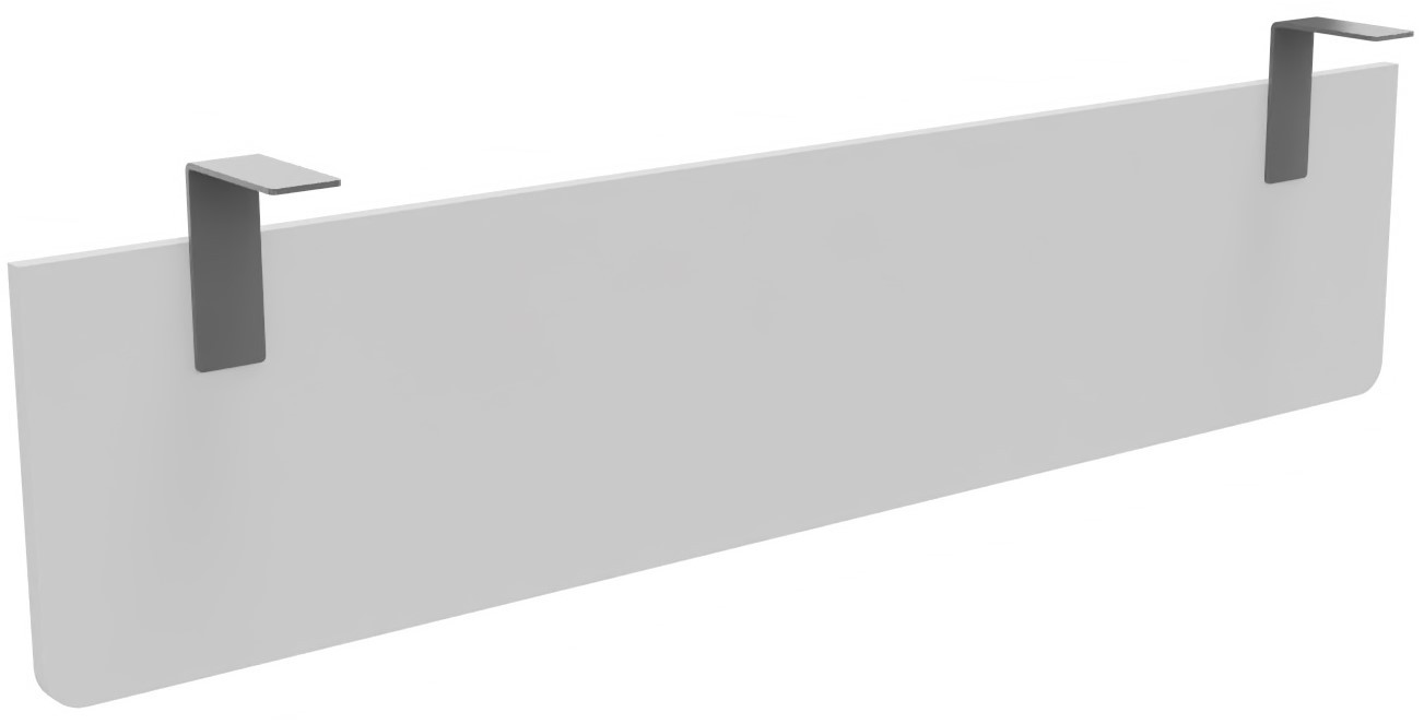 Voile+de+fond+E-Link+/+Biospace+pour+bureau+L.160+cm+-+Blanc+-+Fixations+Aluminium