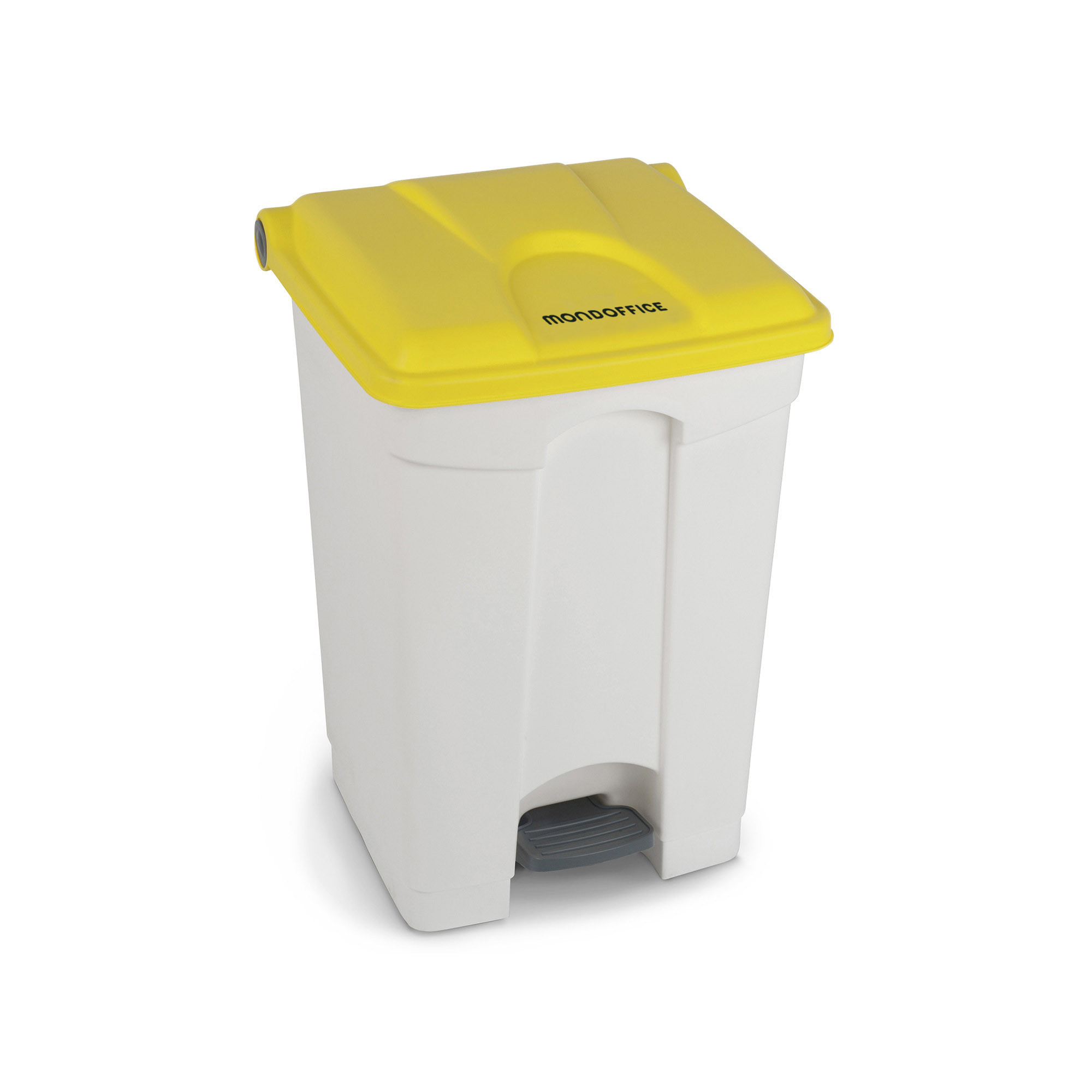 MONDOFFICE Poubelle à pédale en plastique 45L jaune