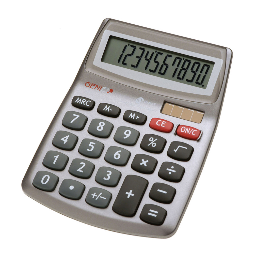 Genie Calculatrice de bureau 540 solaire Giftbox - 10 chiffres