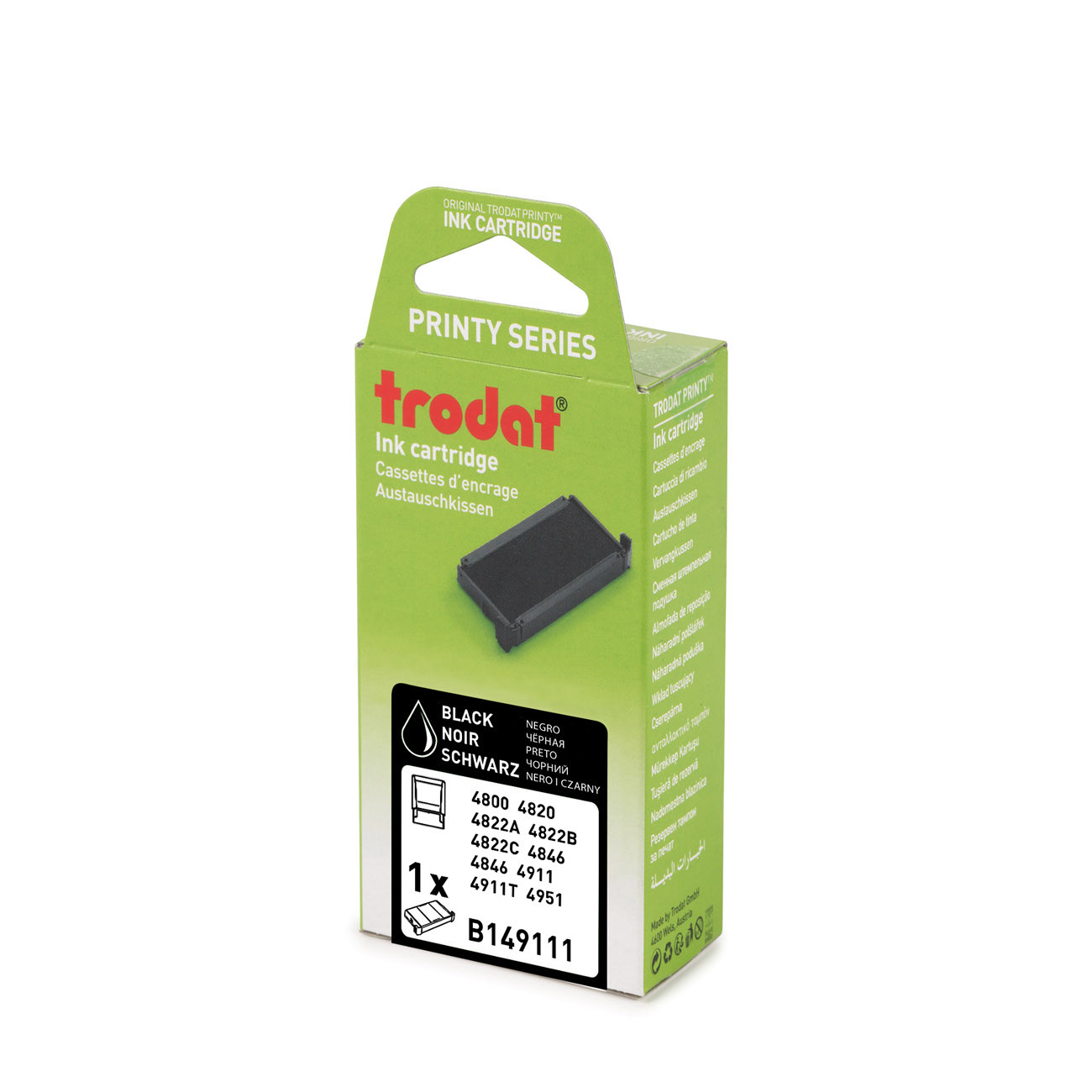 Trodat Cassette d'encre de rechange pour tampons Printy 4911 - Noir