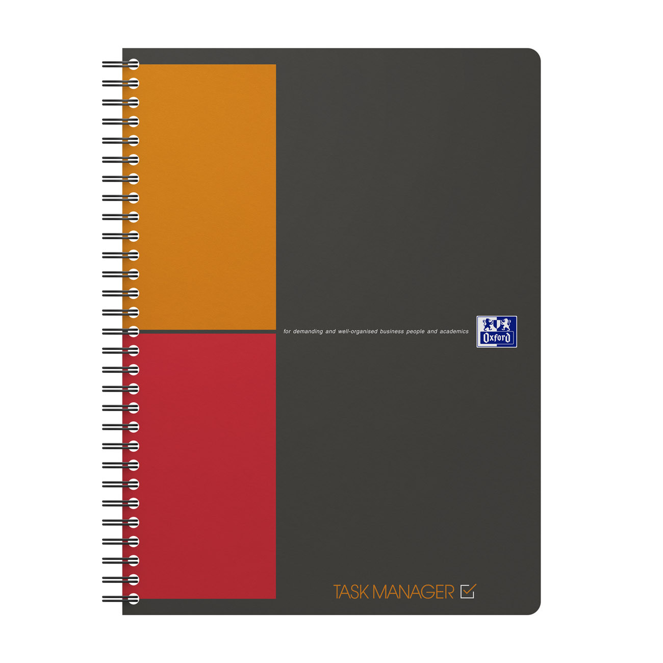 Oxford Cahier à spirale Task Manager Organiser Notebook B5 19 9 x 25 cm 80 g 160 pages Reliure intégrale