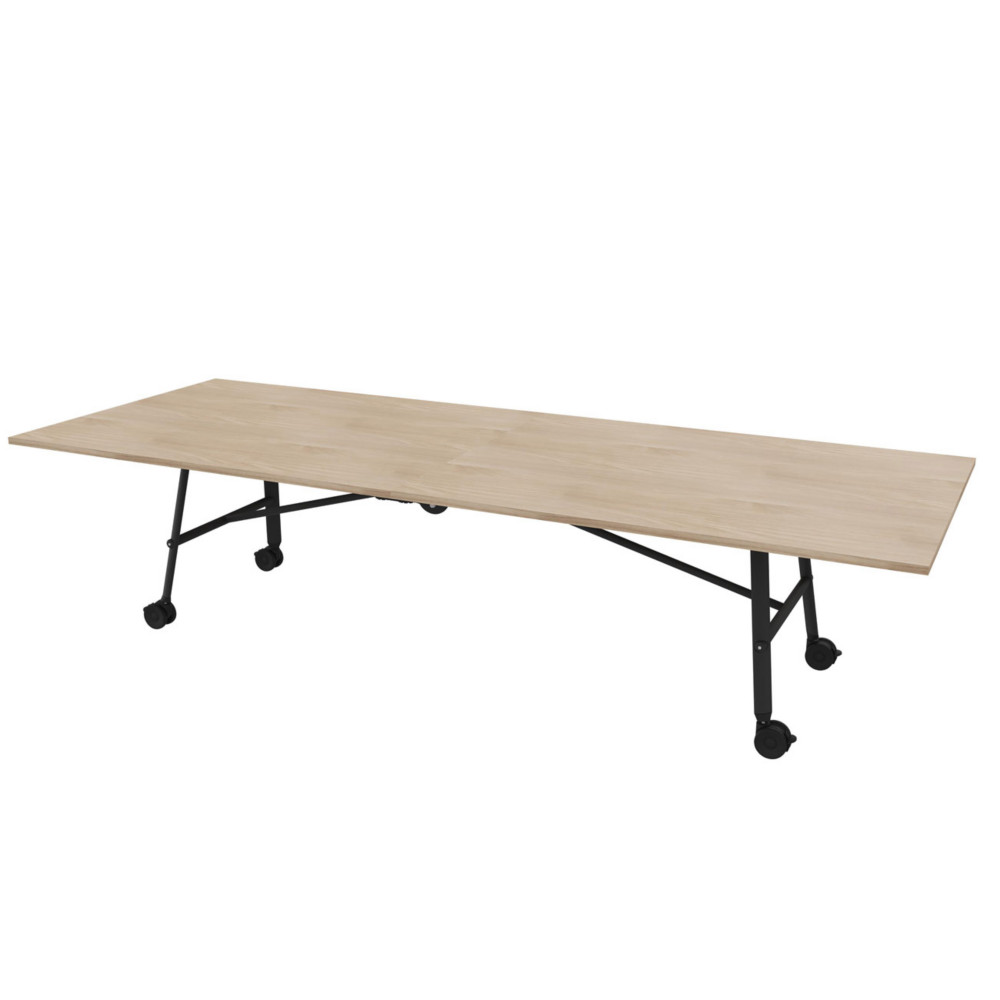 Table mobile plateau rabattable Serenity 320 x 120 cm Orme  Pied Noir