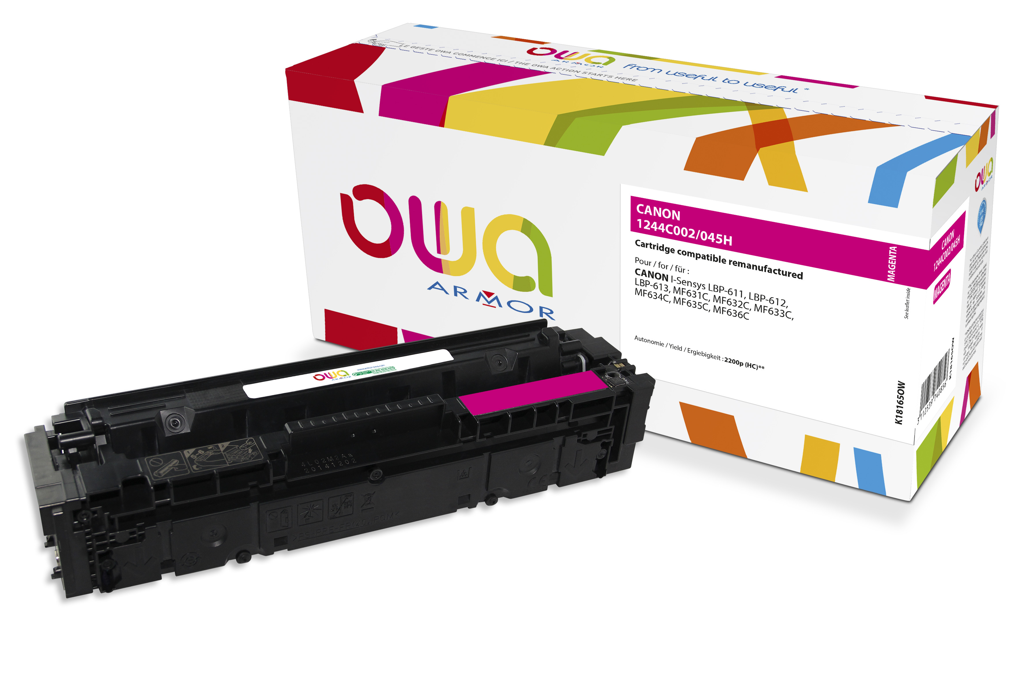 OWA Toner compatible CANON 1244C002 - 045H - K18165OW - Magenta