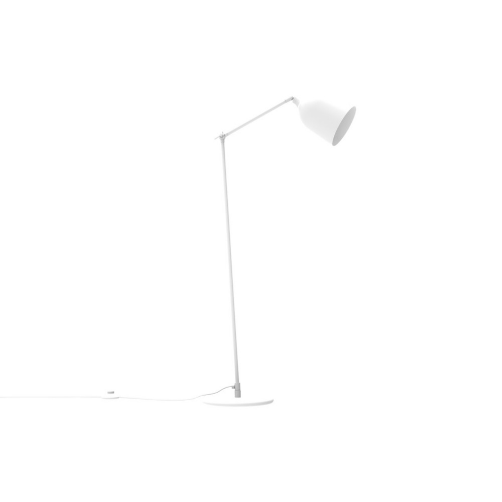 Aluminor Lampadaire Mekano - Ampoule Led E27 - 12W - Bras articul - Blanc
