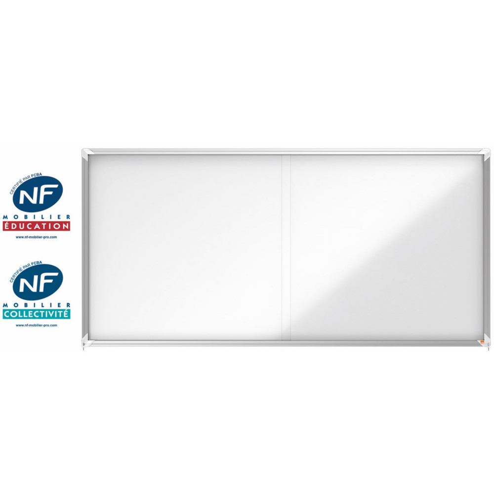 Nobo Vitrine d'intrieur Premium Plus portes coulissantes fond magntique 27 feuilles A4  - 200 x 97 cm