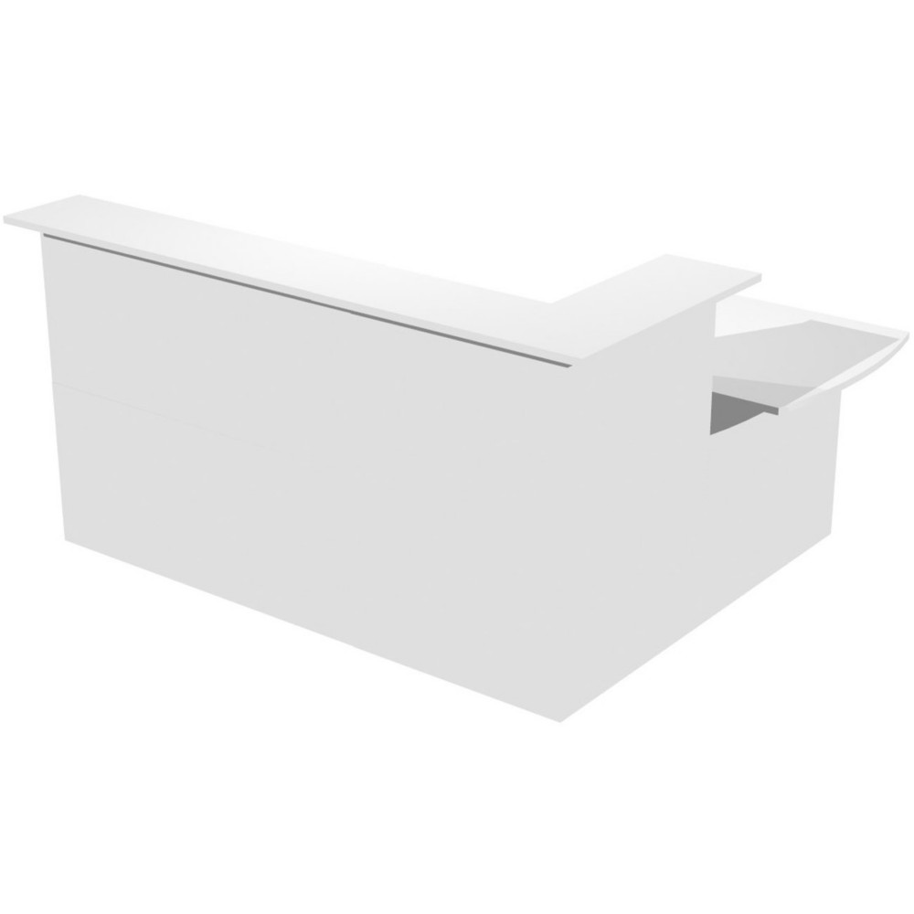 Pack Banque d'accueil Ola - Angle 90 + Module haut L.120 cm + Module haut L.80 cm + Module bas L.80 cm - Blanc