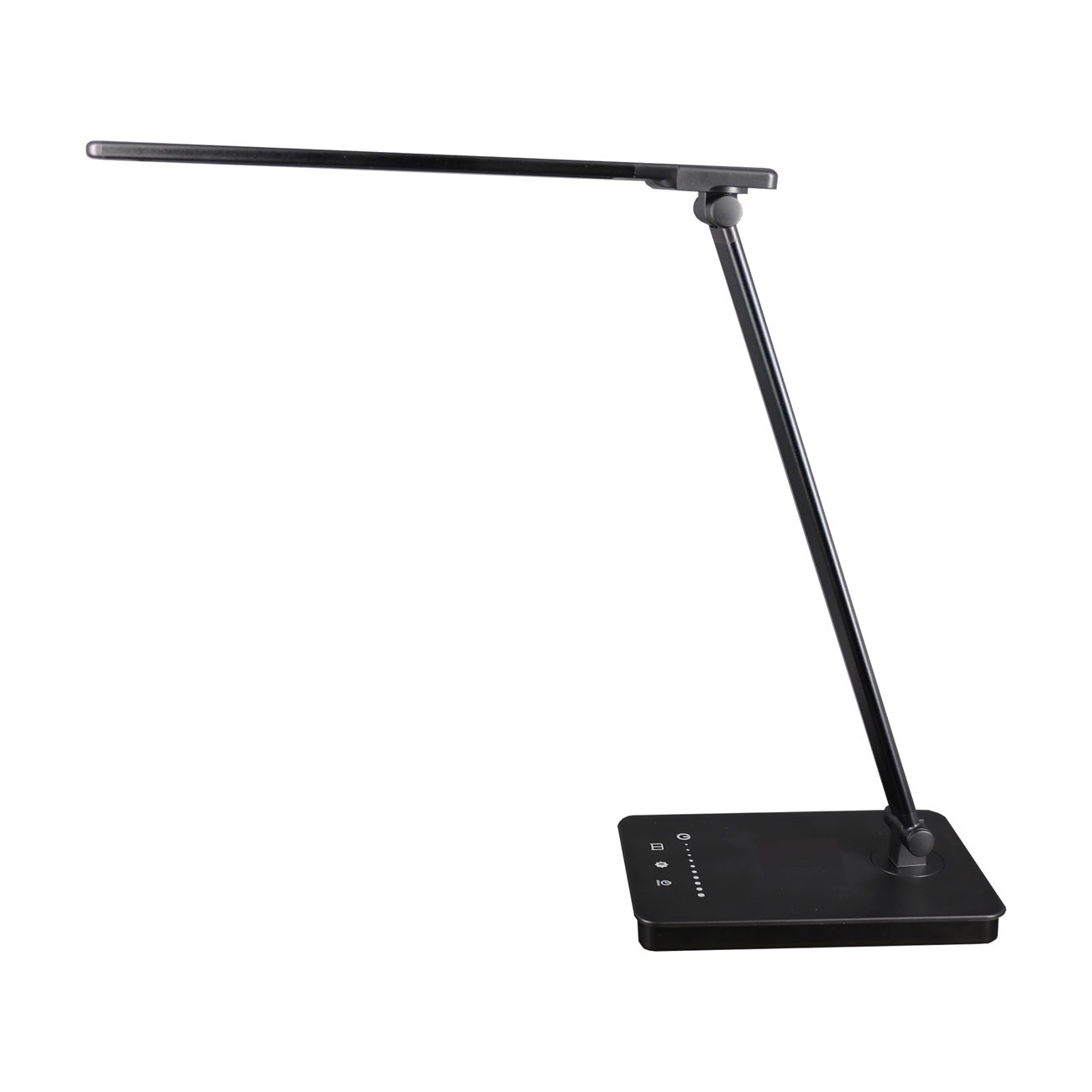 Unilux Lampe de bureau pliable Novy - Led intégrée - Tête rotative - Port USB - Noir