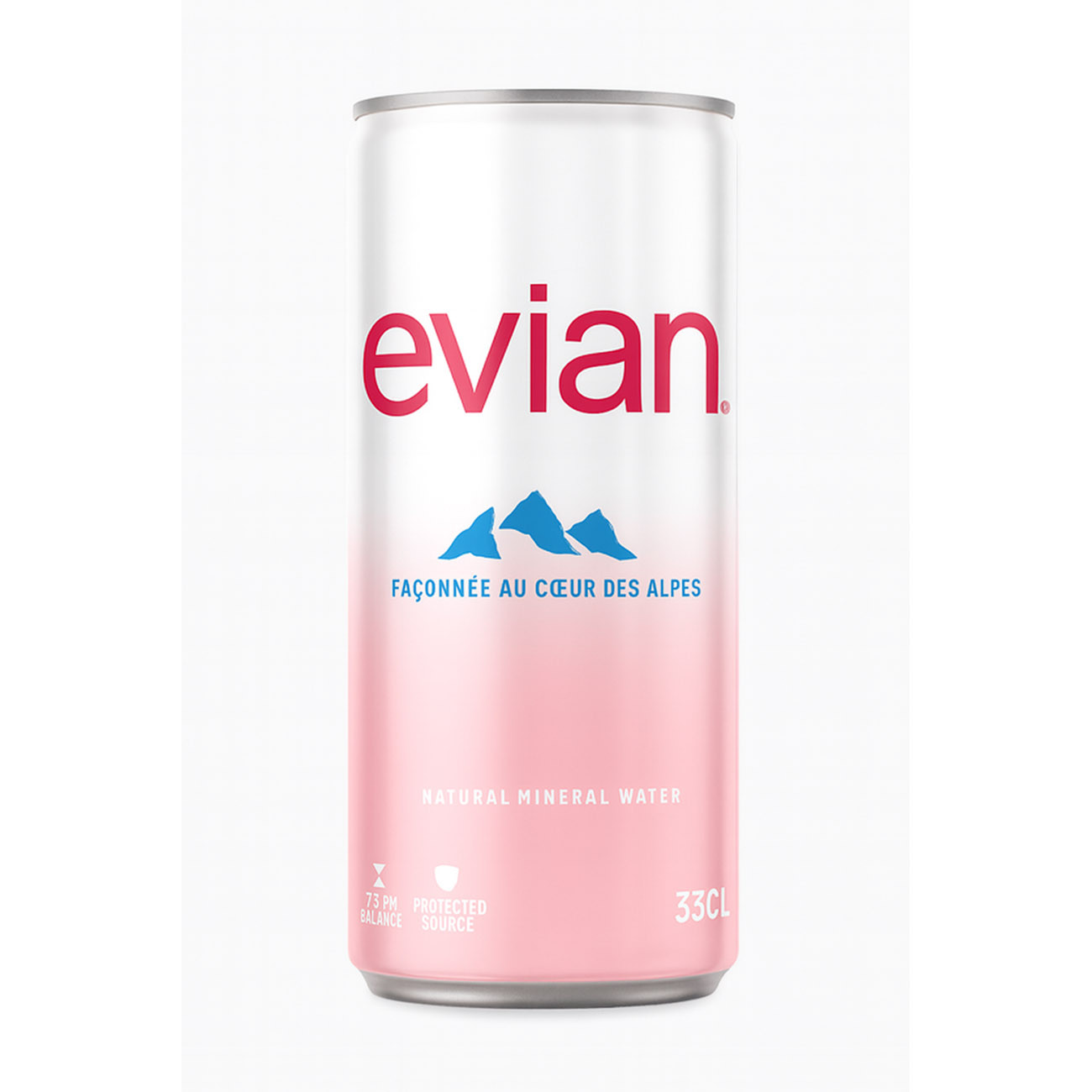 Evian Eau minérale naturelle plate - Canette slim 33 cl - Lot de 24
