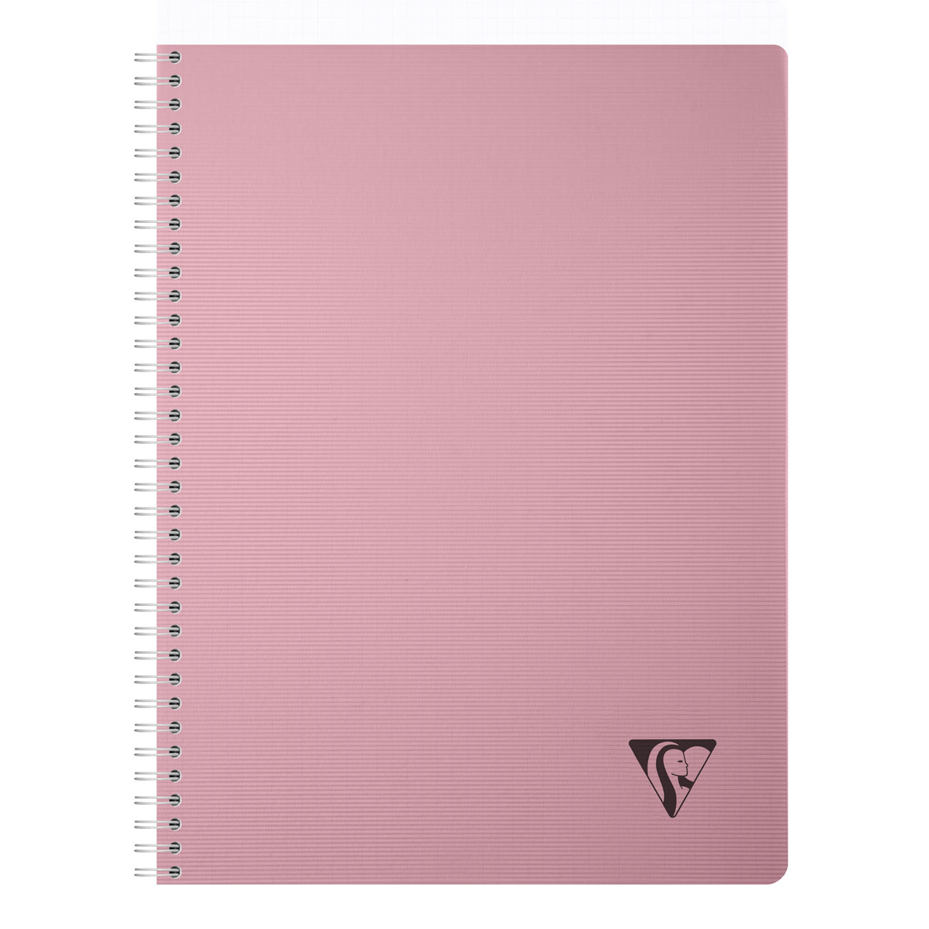 Clairefontaine+Cahier+à+spirale+Linicolor+A4+21+x+29,7+cm+-+90g+-+Petits+carreaux+5x5+-+180+pages+-+Rose