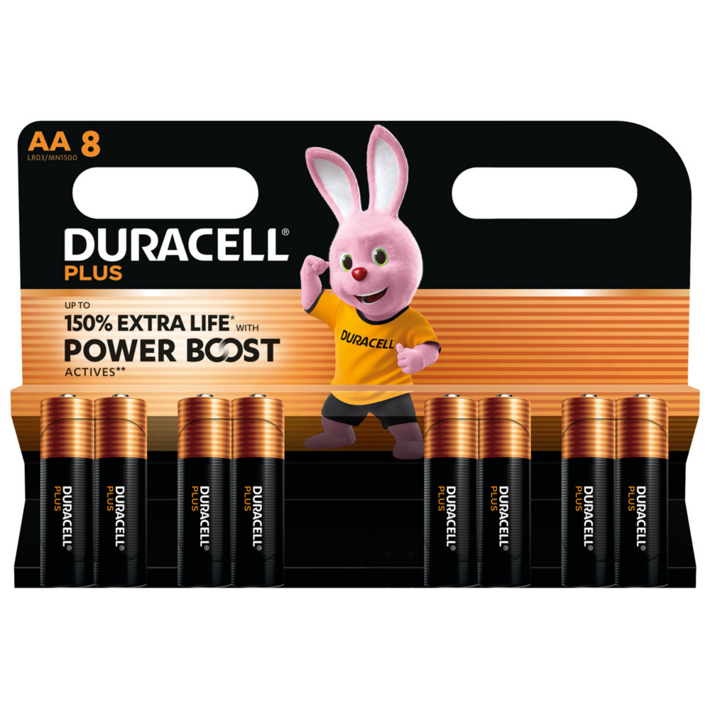 Duracell Pile alcaline AA / LR6 Plus - Lot de 8