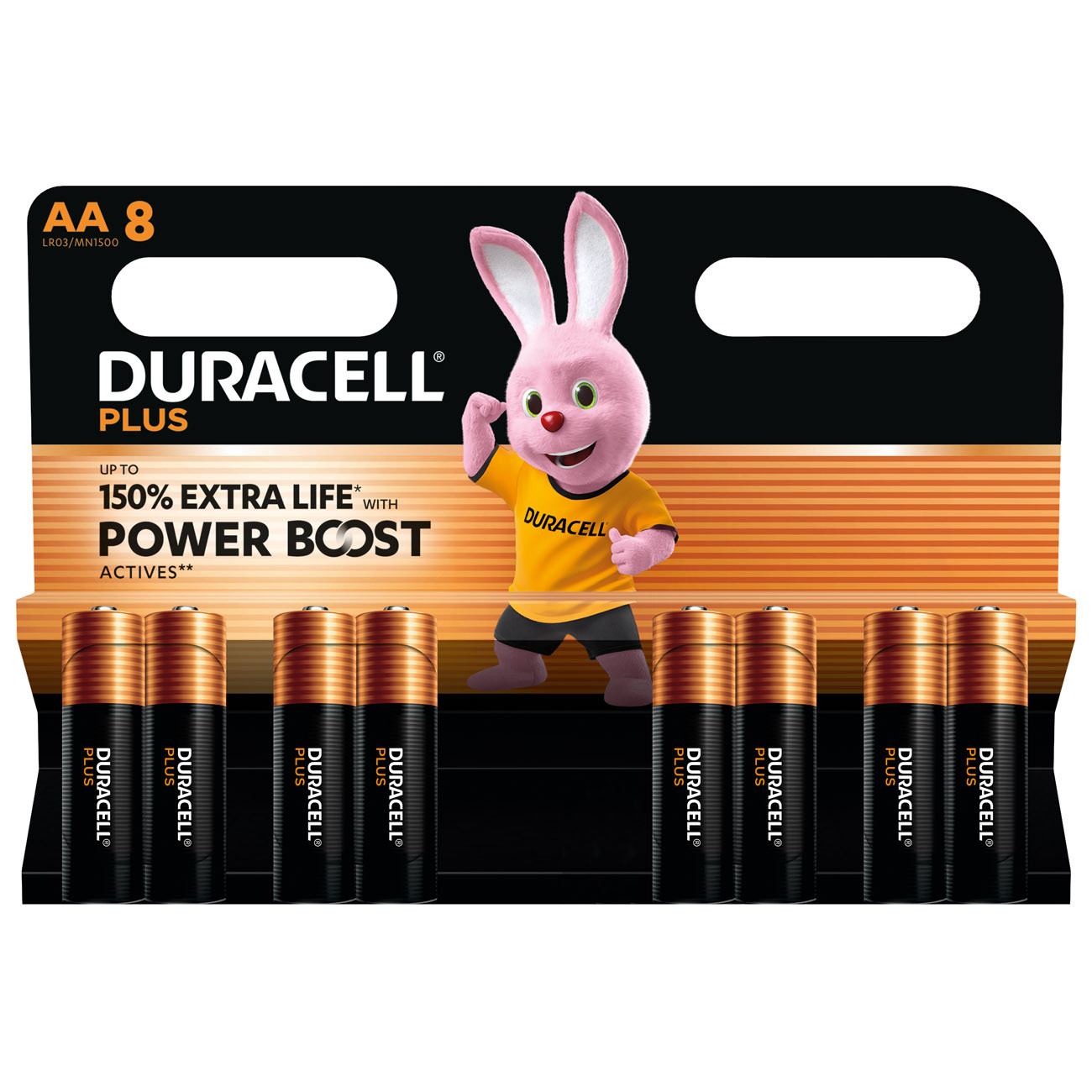 DURACELL Pile alcaline AA / LR6 Plus - Lot de 8