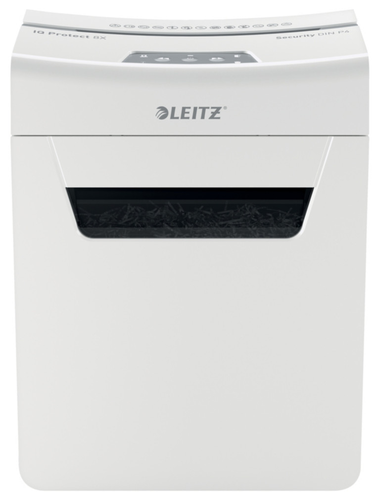 Leitz Destructeur de documents IQ Protect 8X coupe croise DIN P4 - 8 feuilles - Corbeille 14 L