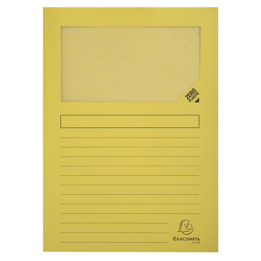 Exacompta Chemises  fentre Forever 80feuillesA4 130g/m en carte  recycl Jaune - Lot de 25