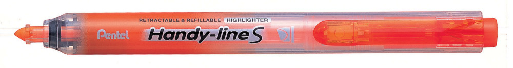 Pentel Surligneur Handy Line S pointe biseaute rtractable - 4 mm - Orange