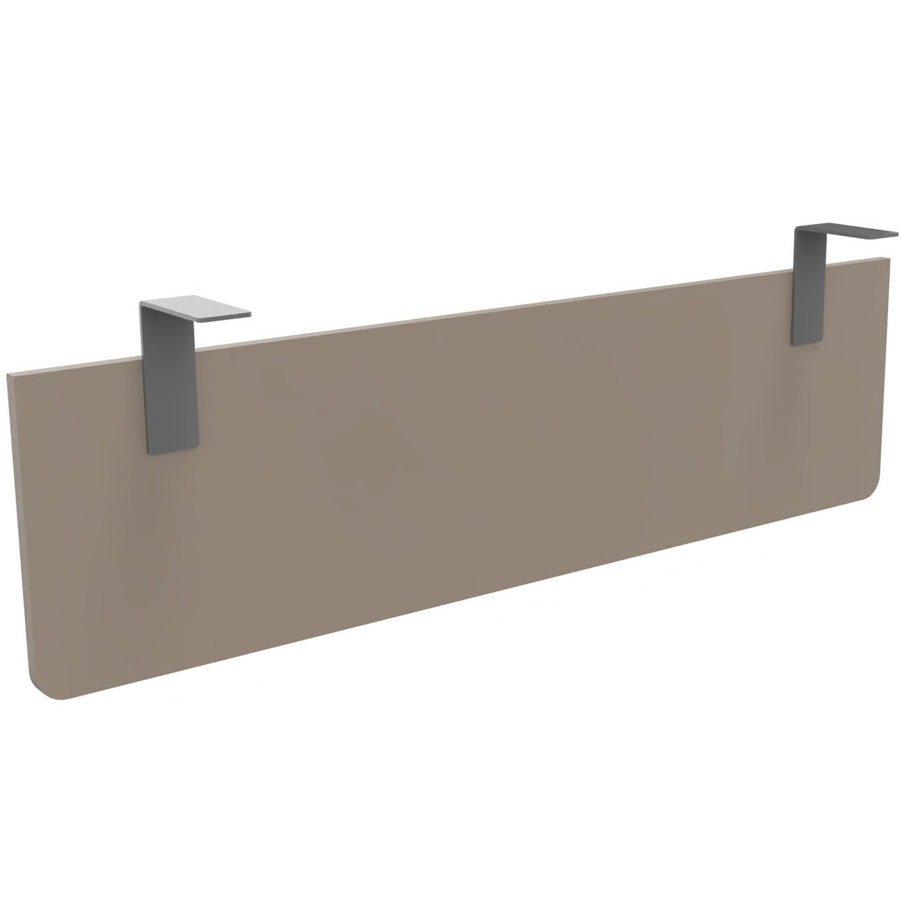 Voile+de+fond+E-Link+/+Biospace+pour+bureau+L.140+cm+-+Argile+-+Fixations+Aluminium