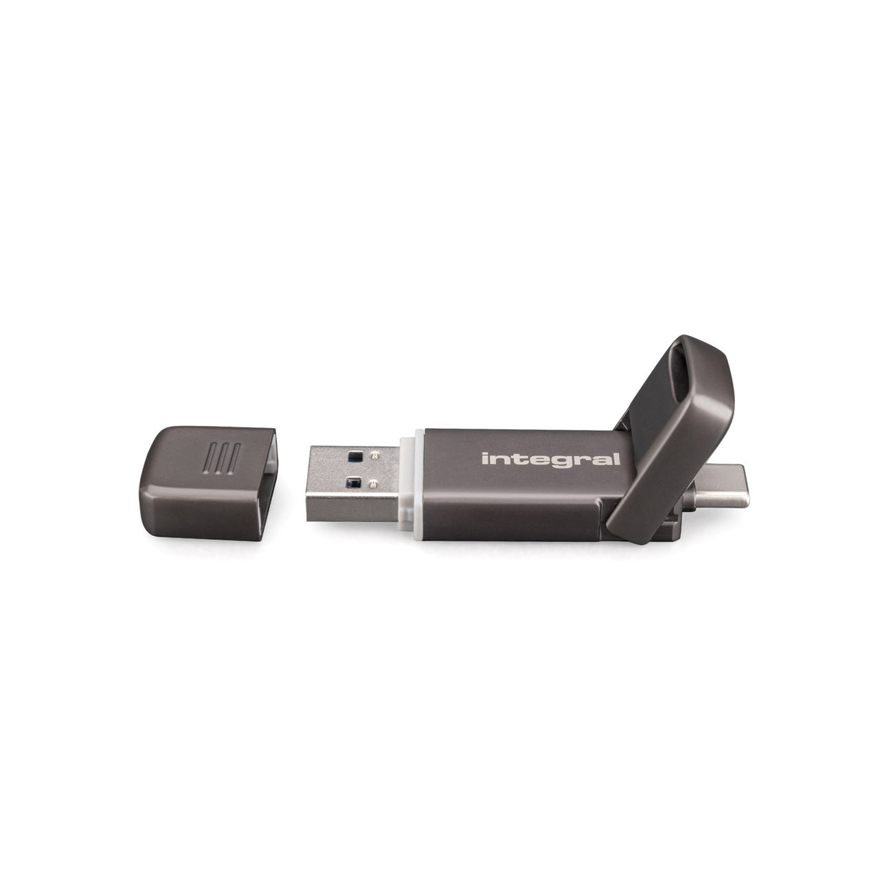 INTEGRAL MEMORY Disque dur externe USSD SlimXpress Dual 128 GO - USB-C et USB-A