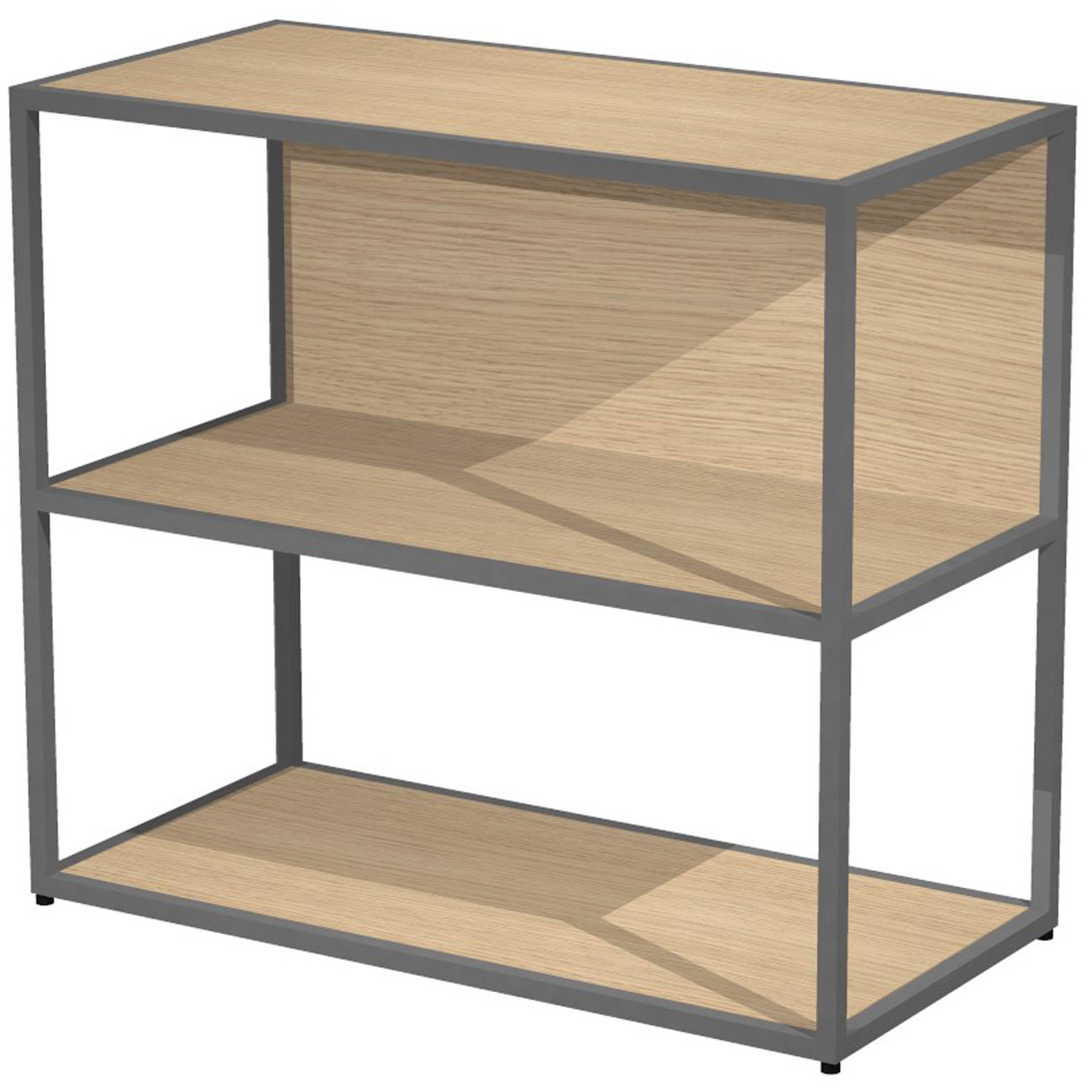 Top+sur-meuble+Presto+H.80+cm+Chene+-+structure+metal+Anthracite