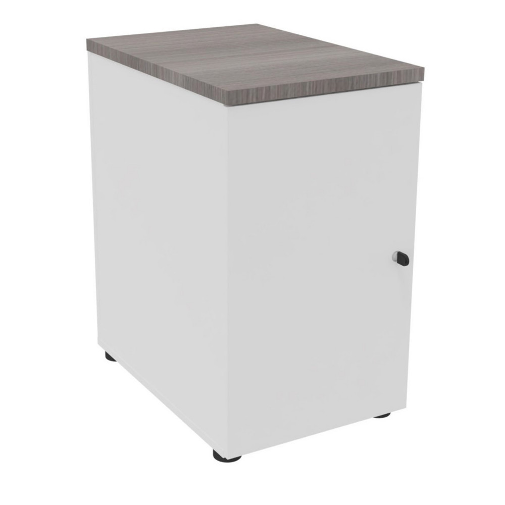Caisson mlamin NF 1 porte battante H.72 x P.60cm - Blanc avec top Cdre