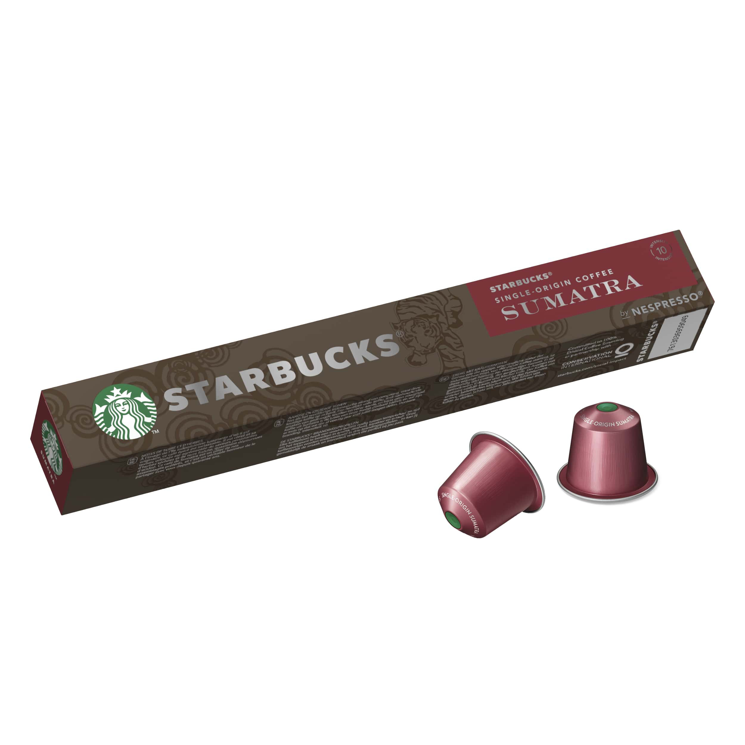 Starbucks Café Sumatra pour machine Nespresso - Intensité 10 - Paquet 10 capsules
